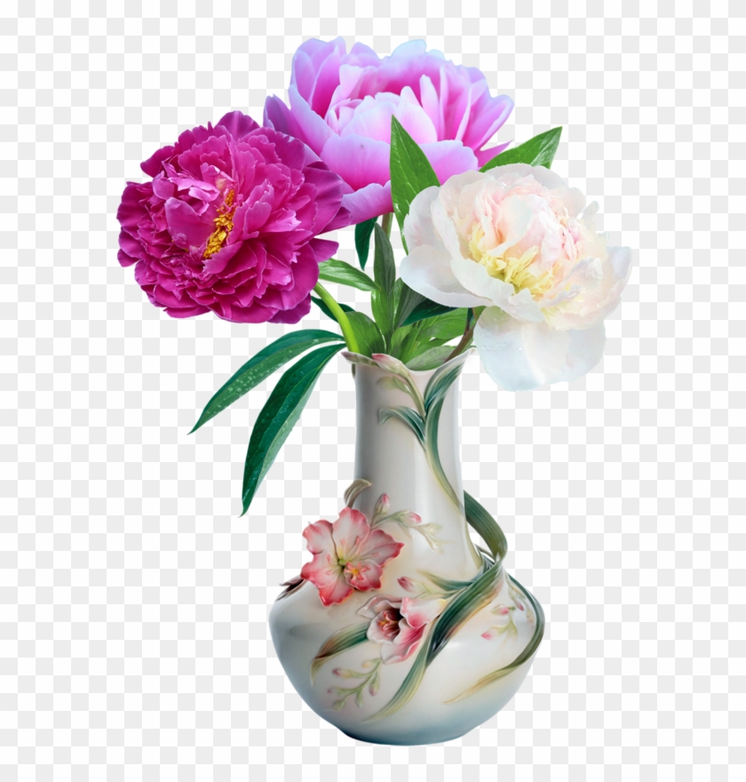 Fleur Vase - Porcelain Vase With Flowers Clipart #5455123