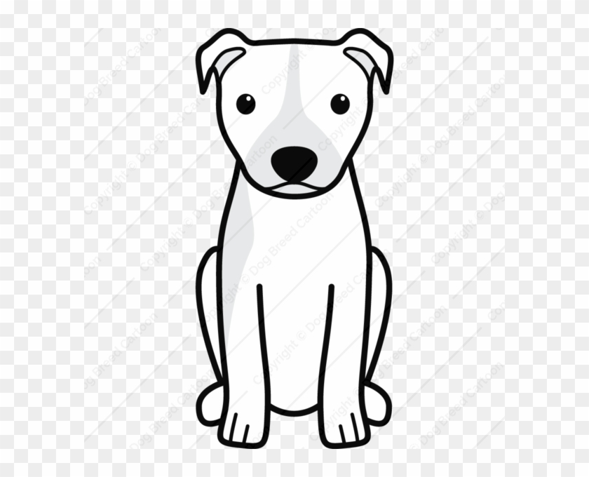 Cartoon White Dog - Cartoon Bull Terrier Clipart #5455295
