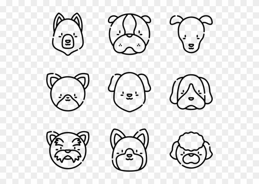 Dogs - Customer Service Line Icon Clipart #5455461