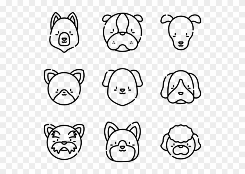 Dogs - Customer Service Line Icon Clipart