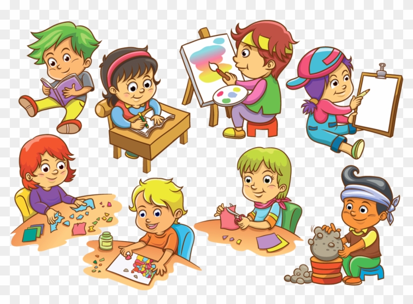Cartoon Kid Png - School Activities Clipart Transparent Png