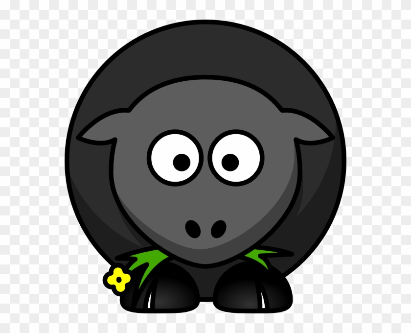 Black Sheep Clip Art - Sheep And Goats Cartoon - Png Download