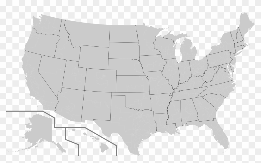 File Th U - Us House Of Rep District Map Clipart