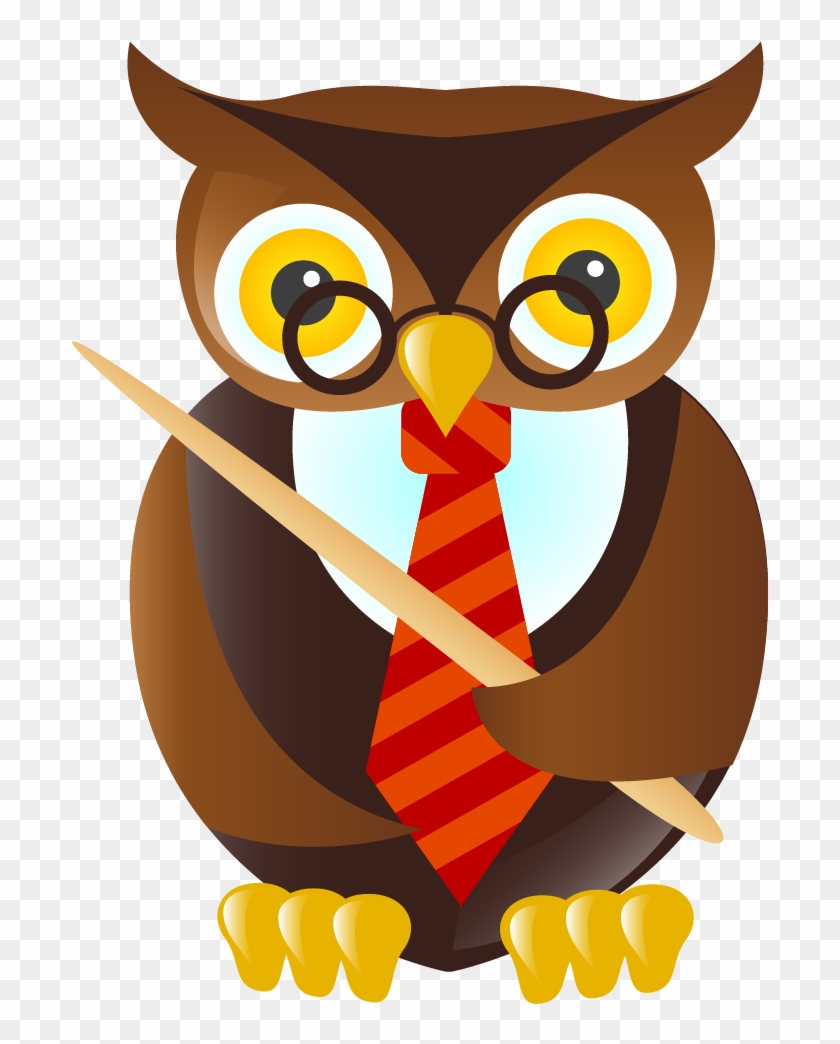 Owl Teacher Png - Cartoon School Teacher Transparent Background Clipart #5455950