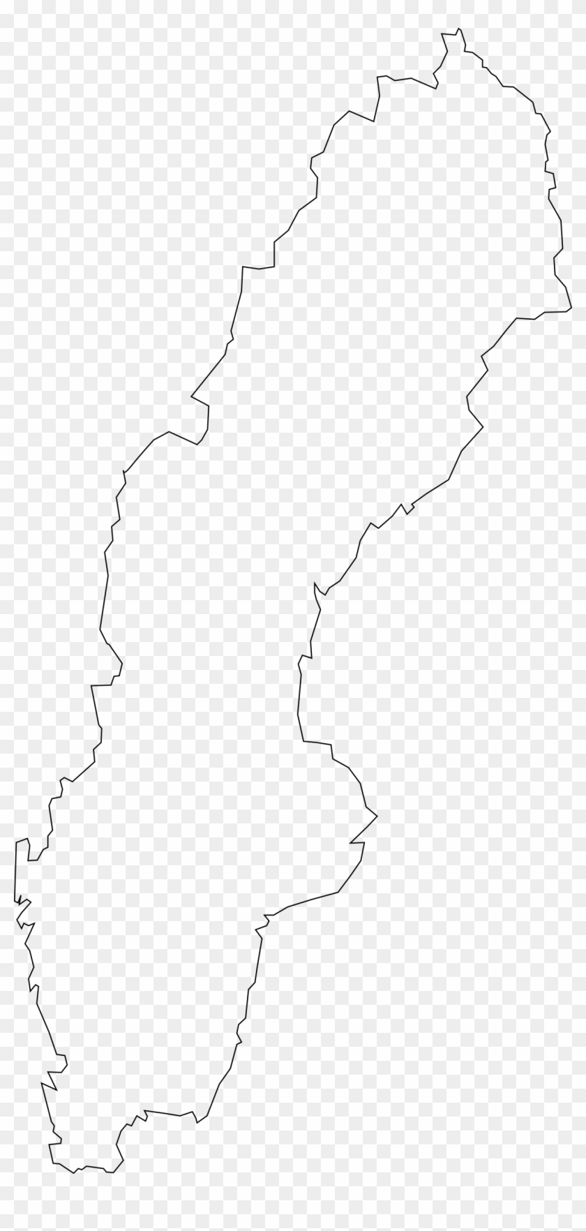 Blank Map Of Scandinavia - Sweden Map Vector Clipart