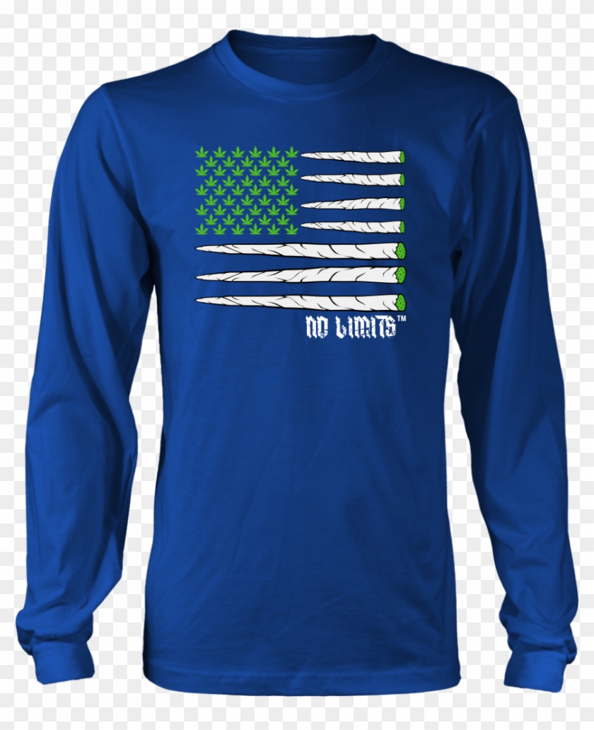 Blunt Flag District Long Sleeve By No Limits - Adidas Jersey Long Sleeve Blue Clipart