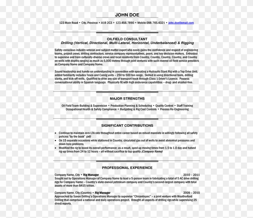 The Monkey Board Is Where The Derrick Man Works While - Resume For Oil Field Job Clipart