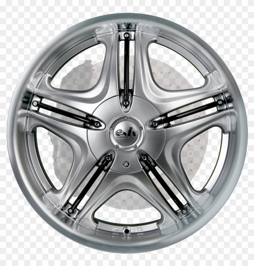 Euro Hyper Silver / Black Strip - Hubcap Clipart #5456316