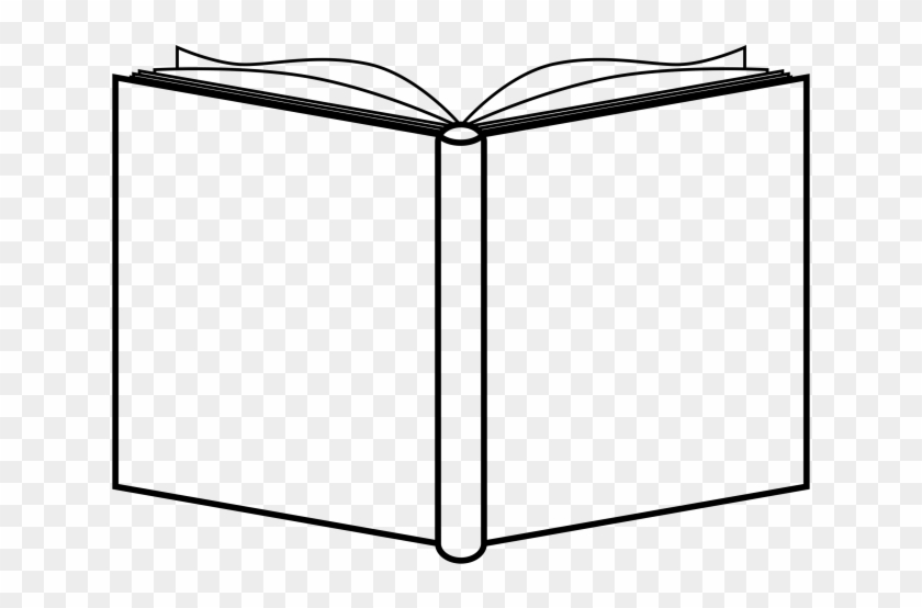 Open Clipart Book - Black And White Book Outline - Png Download #5456452