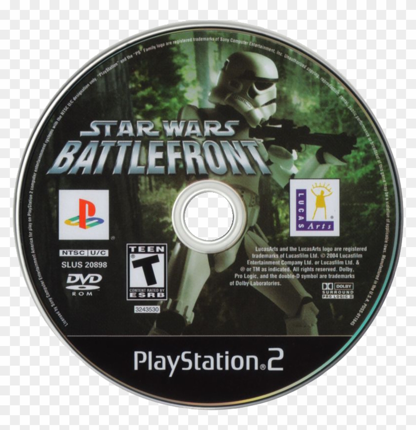 Star Wars Battlefront Ps2 Disc , Png Download - Splinter Cell Ps2 Disc Clipart