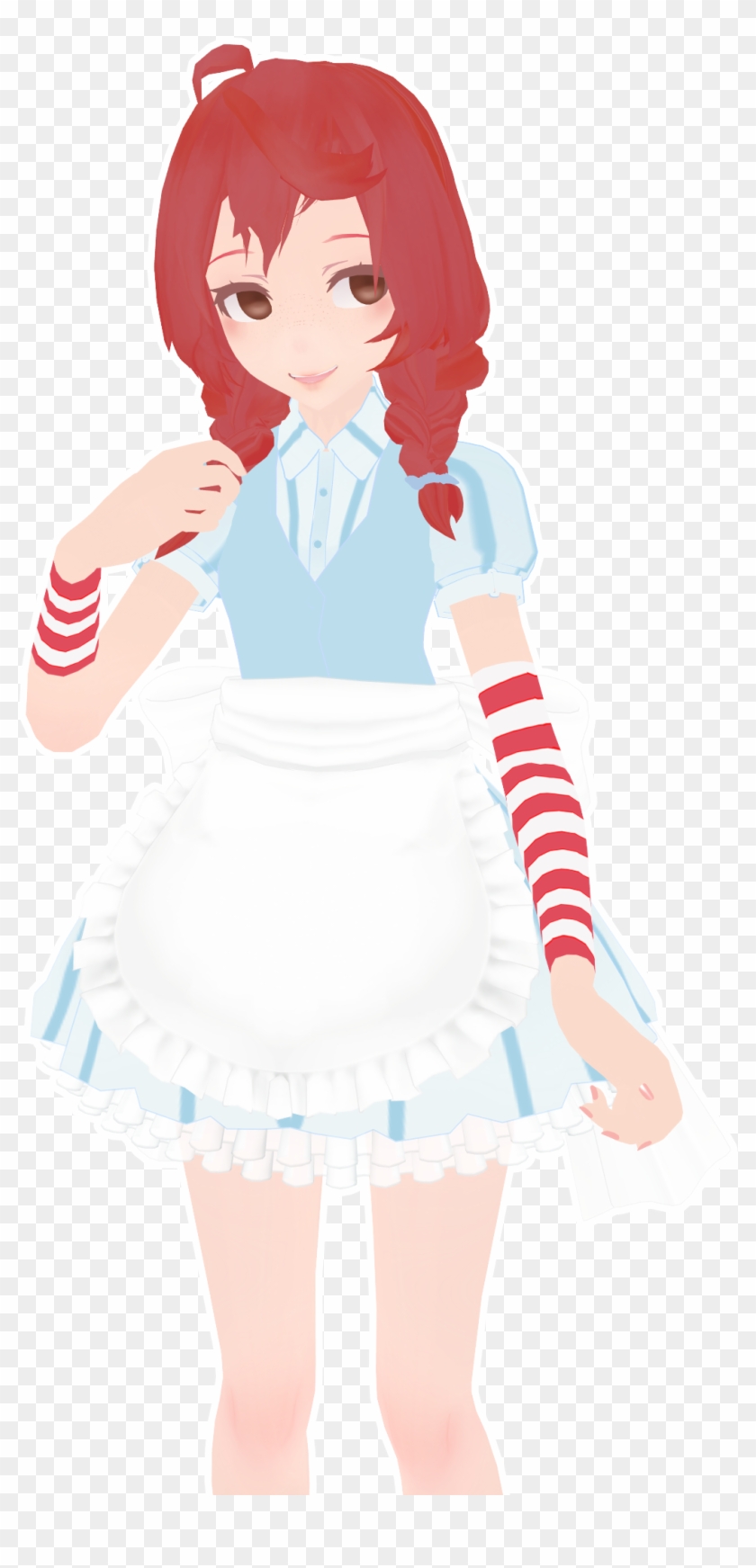 Clothing White Human Hair Color Joint Costume Fictional - Mmd Models Wendy Clipart