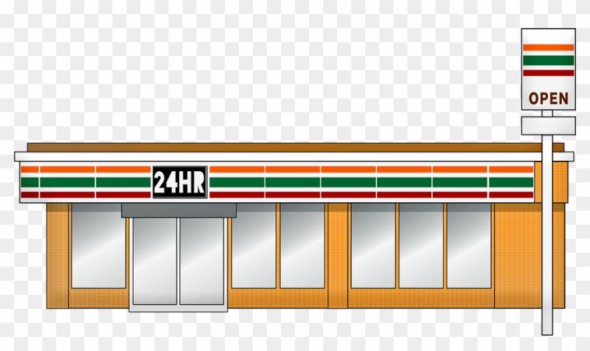 Store Convenience Store Quick Shop Building Grocery - Tan Clipart