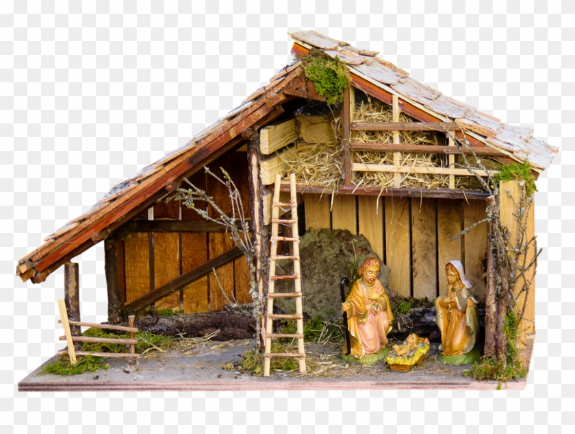 Religion Christmas Crib Bethlehem Christ Baby Crib House For Christmas Clipart 5457913 Pikpng