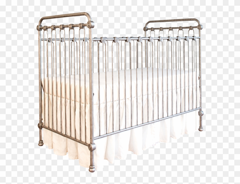 Joy Baby Crib Pewter - Infant Bed Clipart