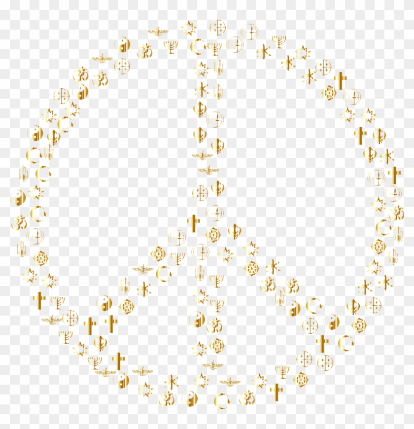Religion Ahimsa Ahura Mazda - Peace Sign Transparent Background Clipart - Png Download