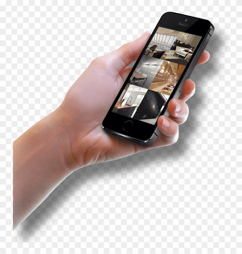 Hand With Phone - Iphone Clipart #5458474