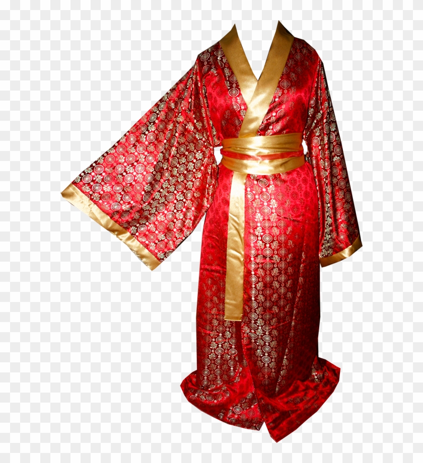 Redmedallion - Red Kimono Png Clipart #5459086