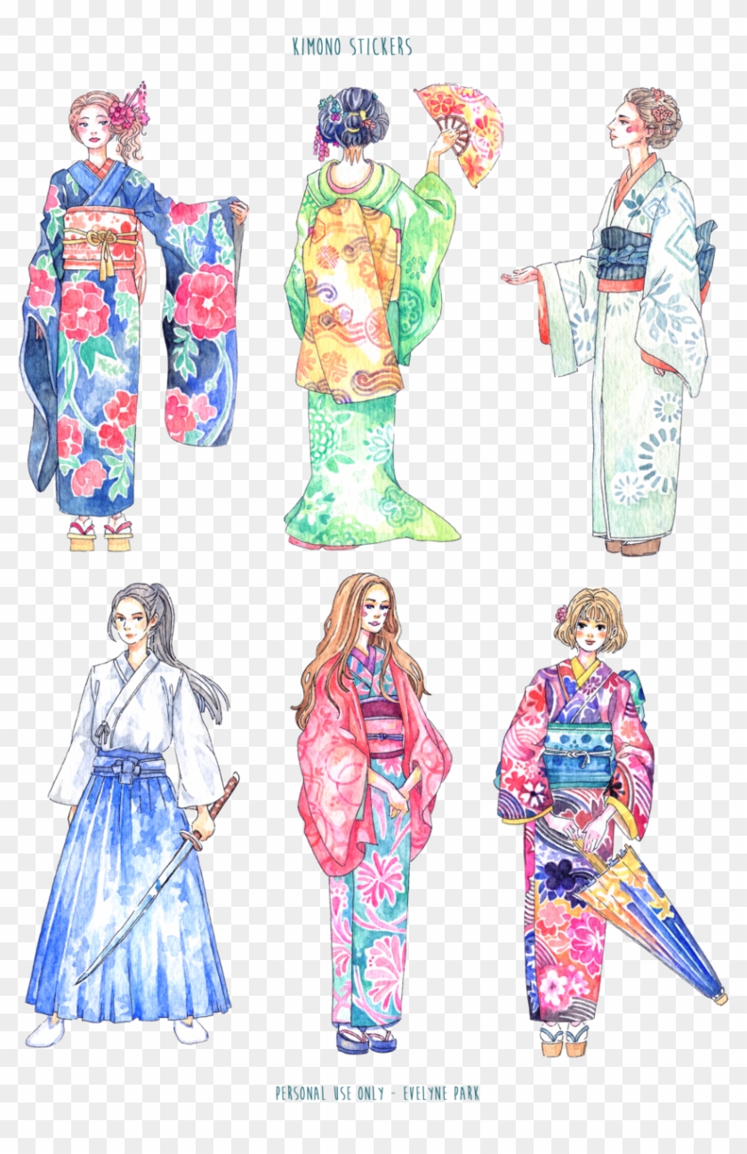 Kimono Us Printable - Printable Japanese Sticker Clipart #5459126