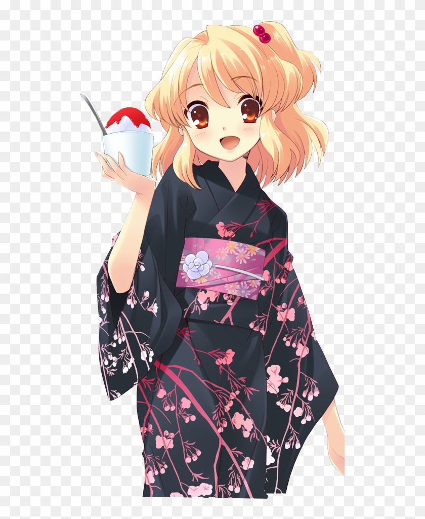 Anime Kimono Png - Anime Girl Kimono Png Clipart #5459162