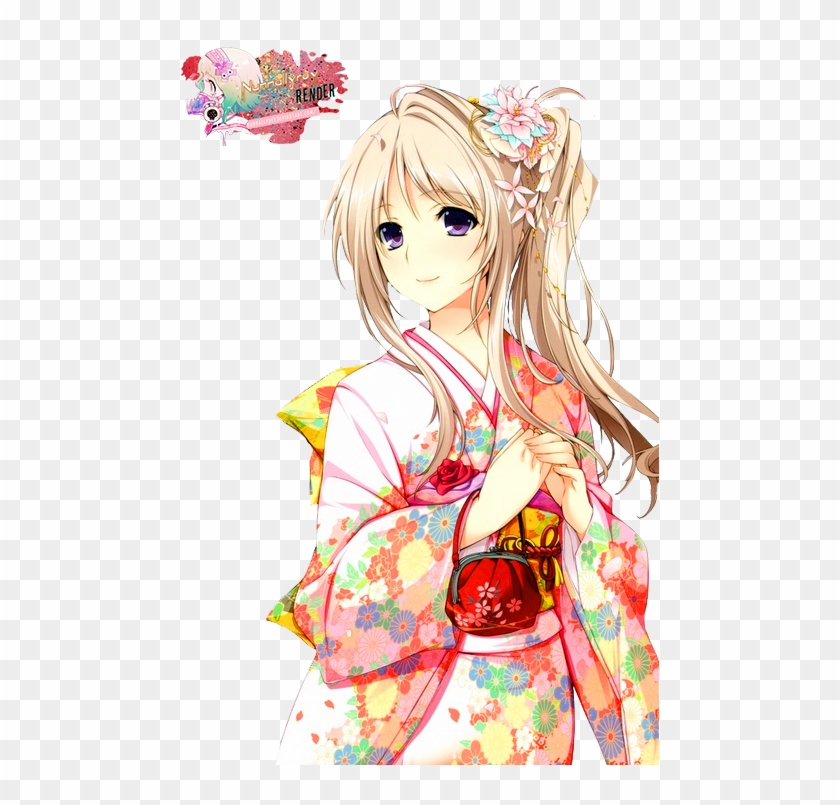 Kimono Girl 6 By Nunnallyrey - Anime Girls Wearing Kimonos Clipart #5459737