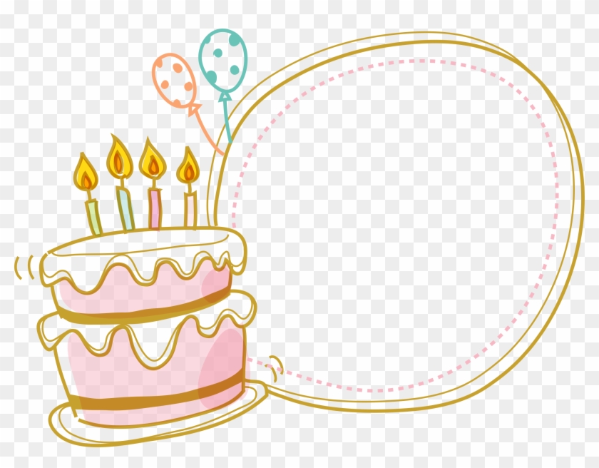 Cake Birthday Border Free Clipart Hq Clipart - Cake Border Clipart - Png Download #5460731