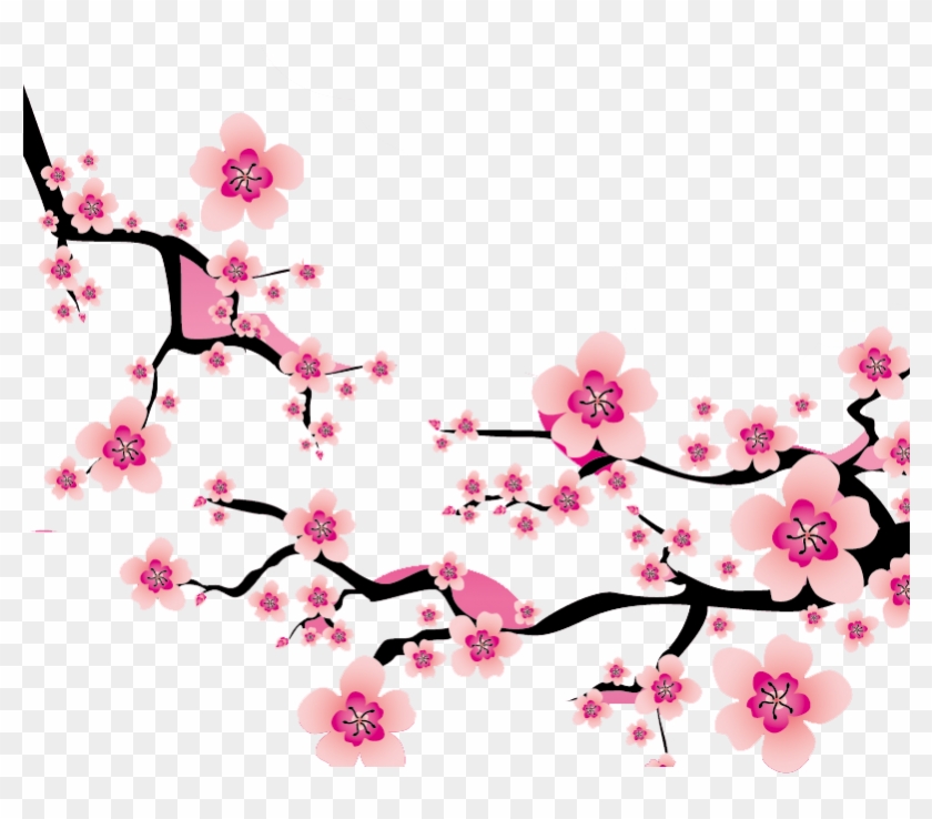 Sakura Blossom Clipart Plum Flower - Peach Blossom Vector Png Transparent Png #5460733