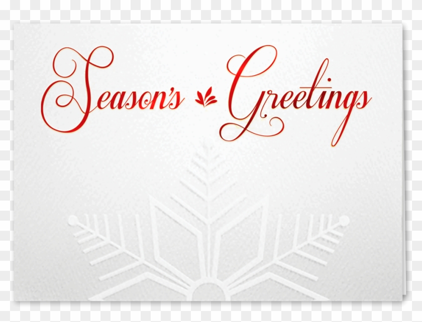 Picture Of Red Embossed Snowflake Greeting Card - Hazelnut Clipart #5461296