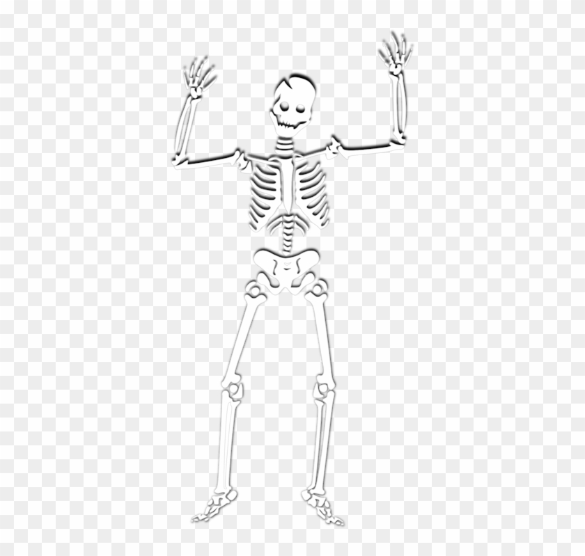 Halloween Human Skeleton Skull Coloring Book - Spooky Scary Skeletons Png Clipart #5461486