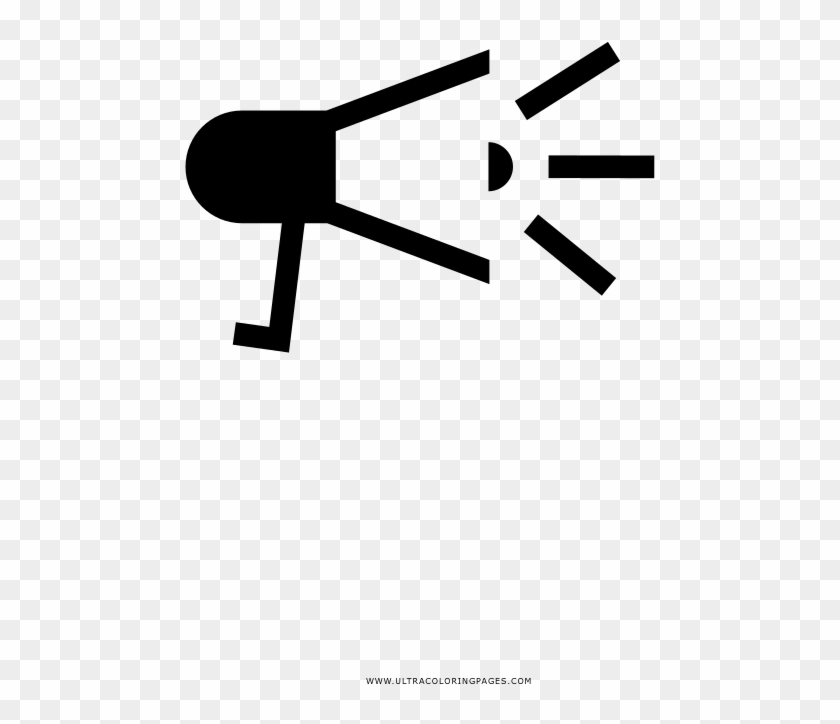 Megaphone Coloring Page Clipart