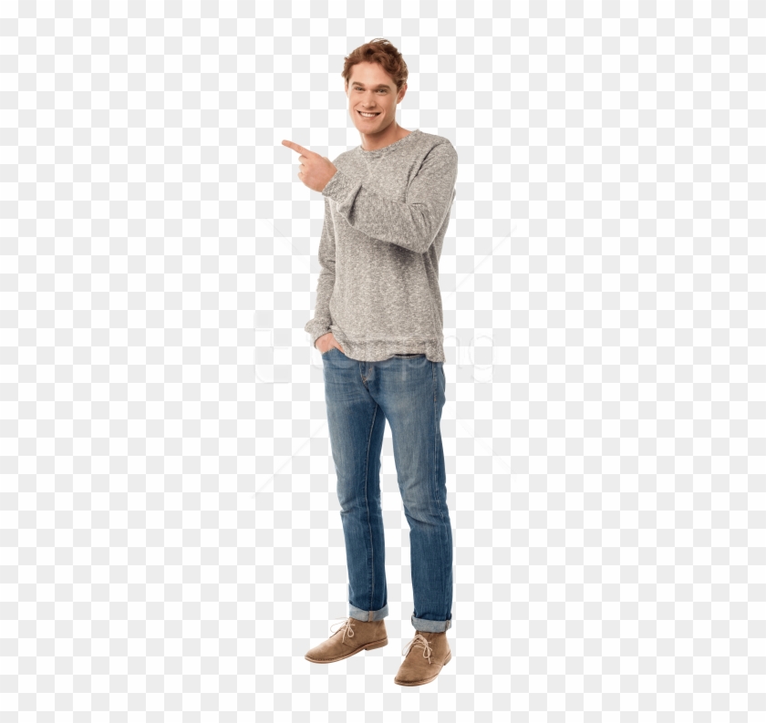 Download Men Pointing Left Png Images Background - Casual Attire For Men Png Clipart #5463246