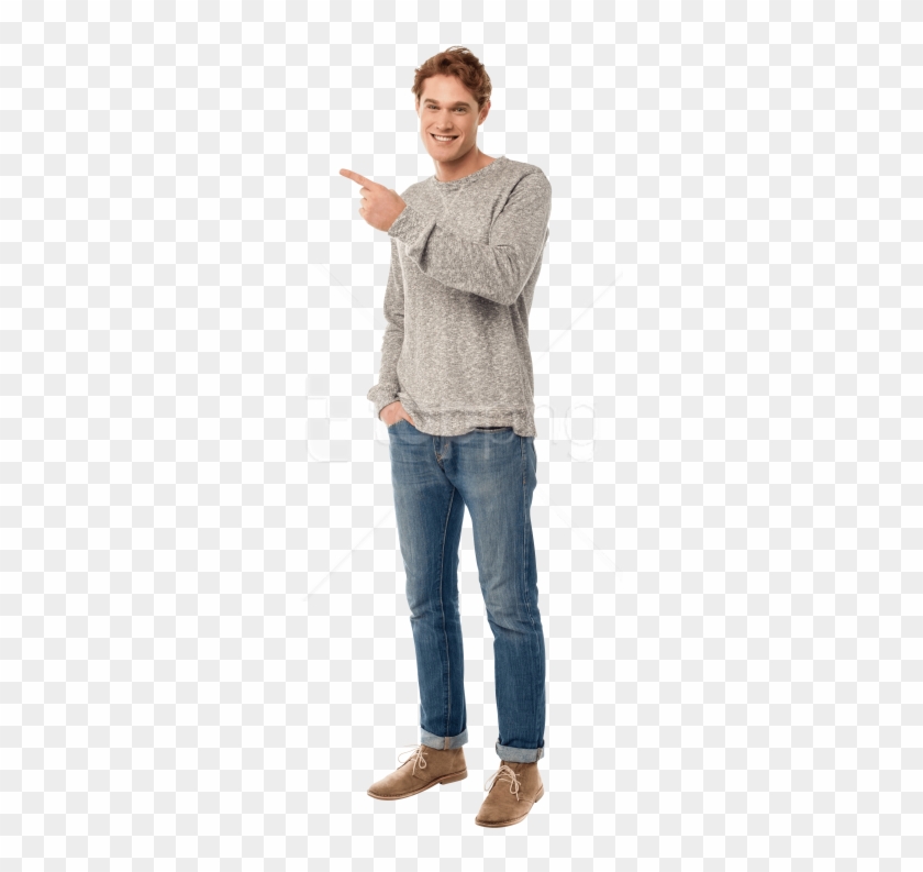 Download Men Pointing Left Png Images Background - Casual Attire For Men Png Clipart