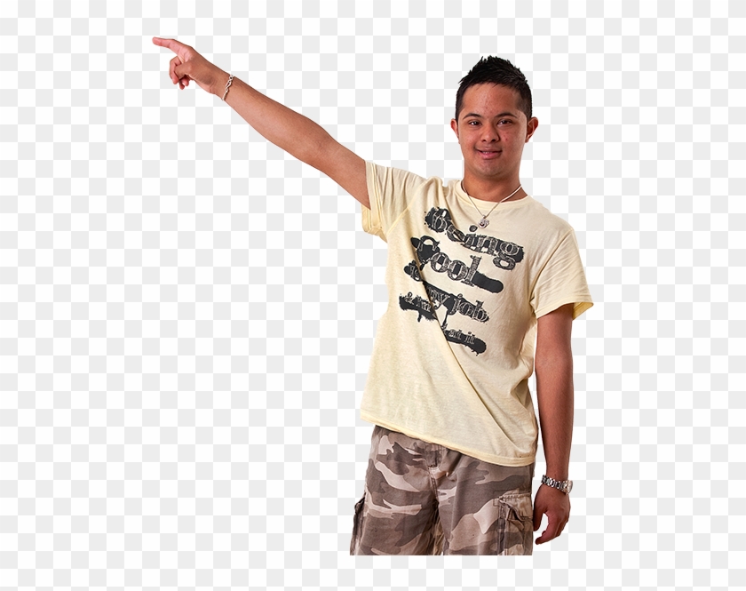 Down Syndrome Png - Down Syndrome Person Pointing Clipart