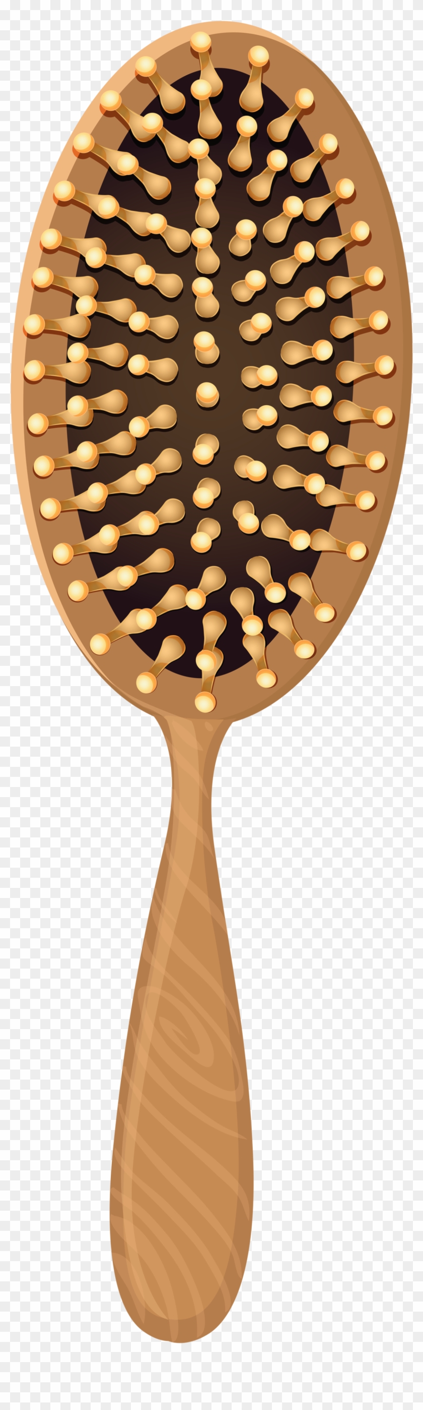 Wooden Hairbrush Png Clipart Image - Wood Hair Brush Png Transparent Png