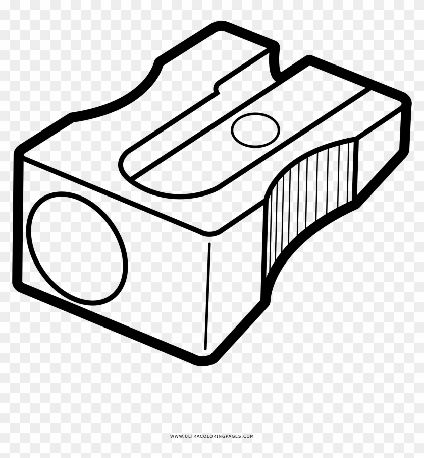 Pencil Sharpener Coloring Page - Dibujo De Sacapuntas Para Colorear Clipart