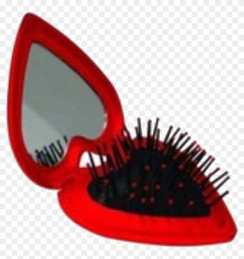 Red Heart Hairbrush Polyvore Moodboard Filler - Red Polyvore Moodboard Filler Clipart