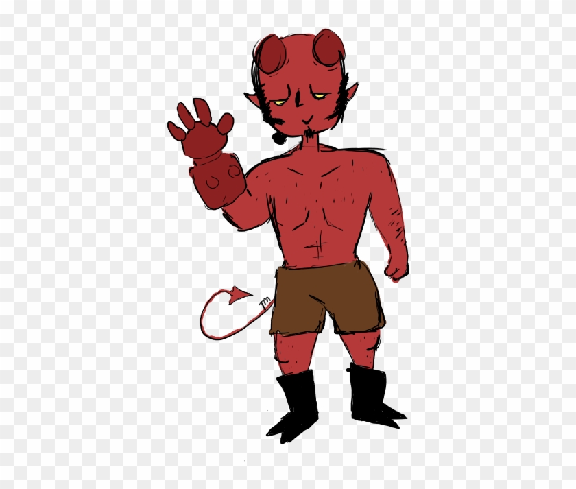 “chibi Hellboy ” - Illustration Clipart