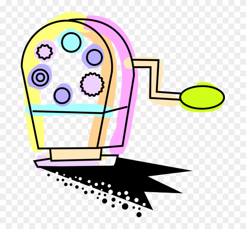 Vector Illustration Of Writing Instrument Pencil Sharpener Clipart