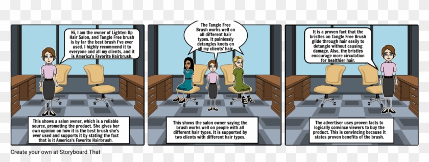 Logos Hairbrush Commercial Tiffany Ma - Comics Clipart