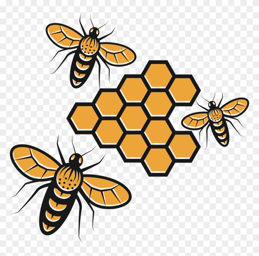 Comb Clipart Honey Bee - Clip Art Honey Free - Png Download #5464748