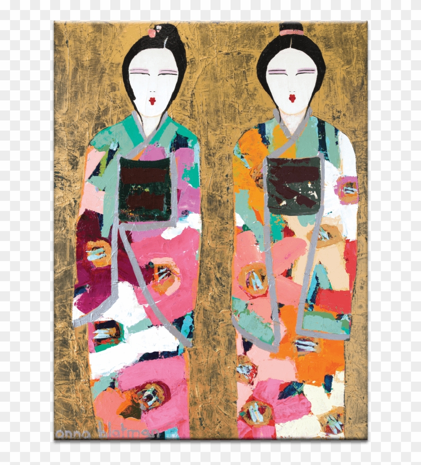 Gold Geisha - Illustration Clipart #5464911