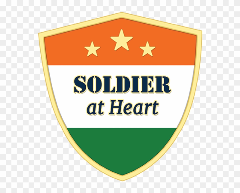 Soldier At Heart Shield Magnetic Lapel Pin - Emblem Clipart #5465595