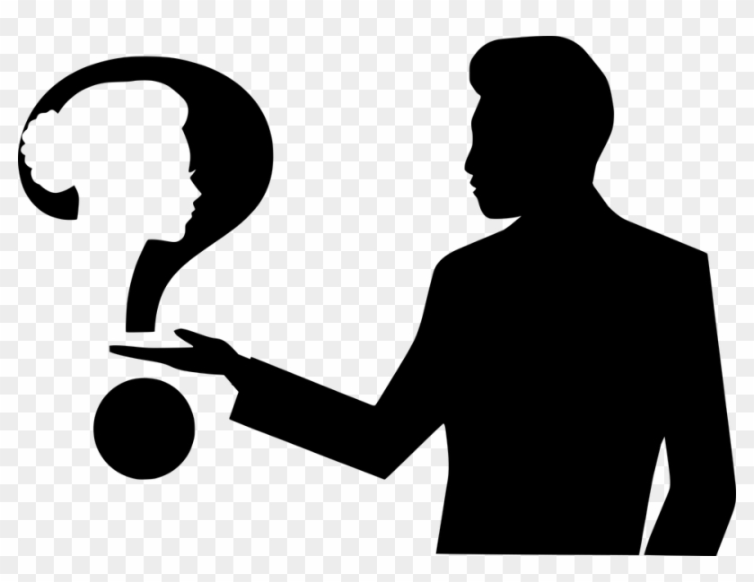 Relationship Question Mark Male Female Brain Head - Decidir Silueta Clipart