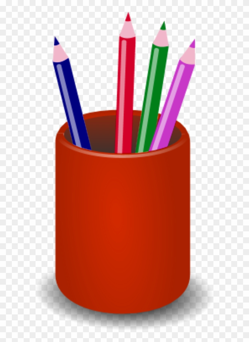 Vector Pens Jar - Pencil Holder Clip Art - Png Download
