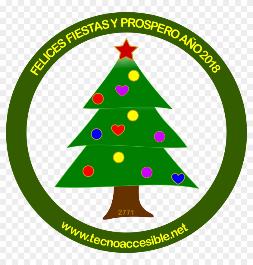 Imagen De La Felicitación De Fiestas De Tecnoaccesible - Green Christmas Tree Icon Clipart
