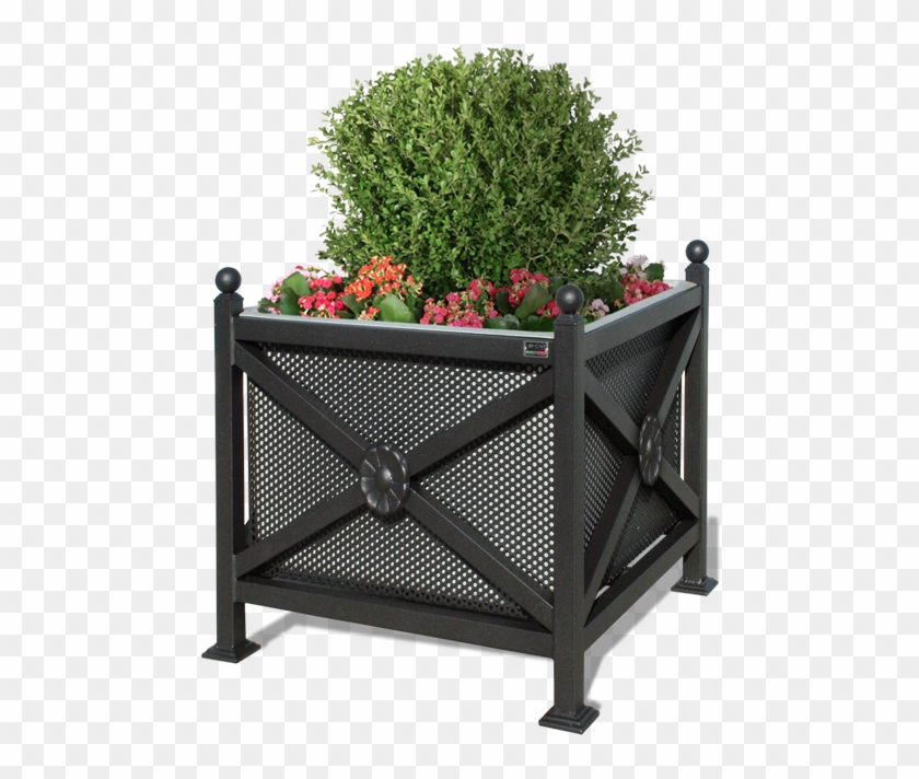 Flower Box Orchidea Midi With Panels Perforated Sheet - Kompaniya "severnaya Zashchita" Clipart