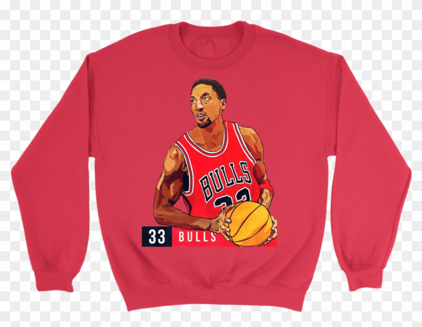 Retro Scottie Pippen Sweatshirt - Crew Neck Clipart
