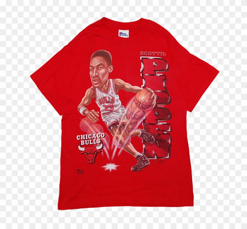 "scottie Pippen" Vintage Tee Used - Chicago Bulls Clipart #5466931