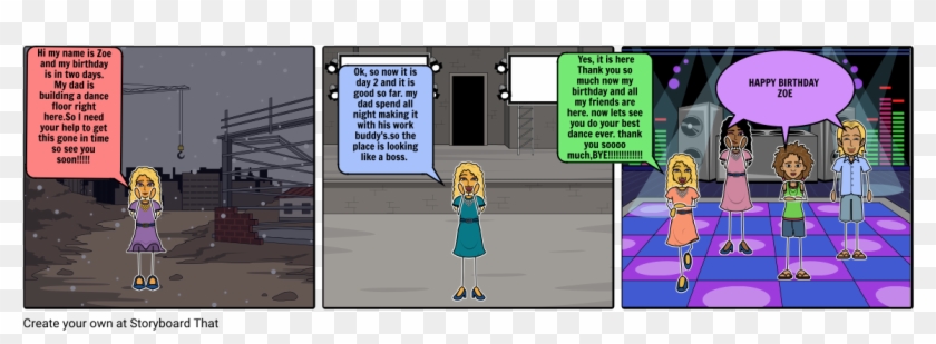 The Birthday Dance Floor - Cartoon Clipart