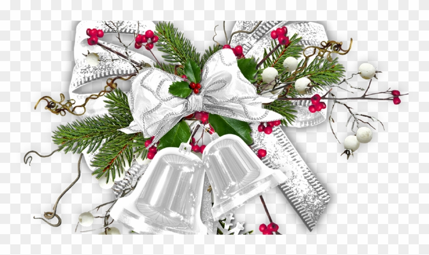 Silver Christmas Bells Png Clipart #5467336