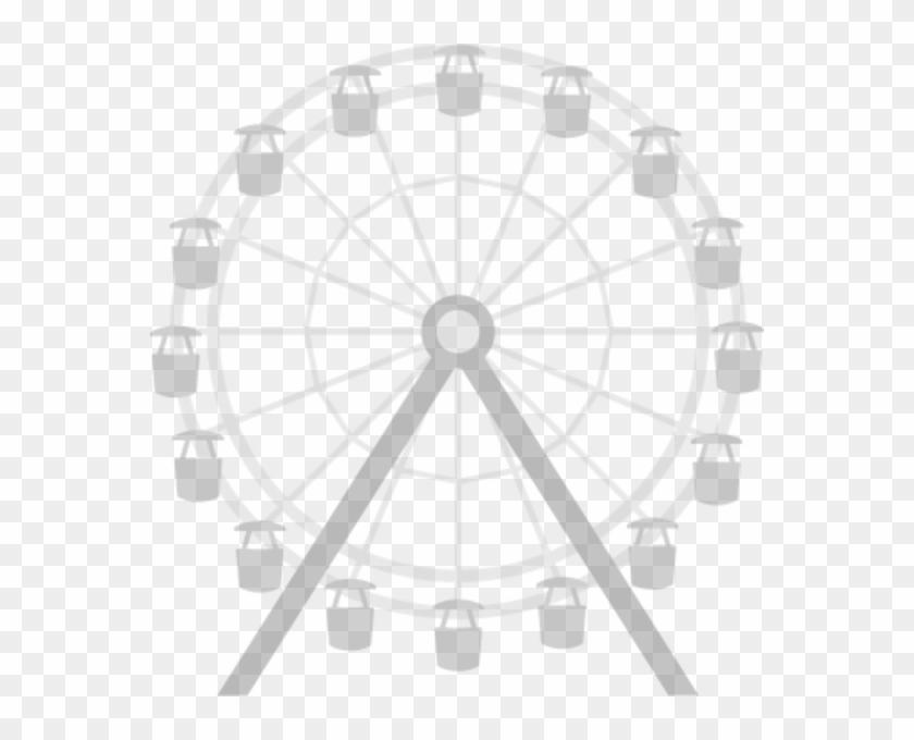 Wheel Transparent Cartoon - White Ferris Wheel Clipart - Png Download #5467428